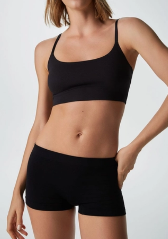 Calcinha Hering Boyshort Sem Costura Feminina - Preta