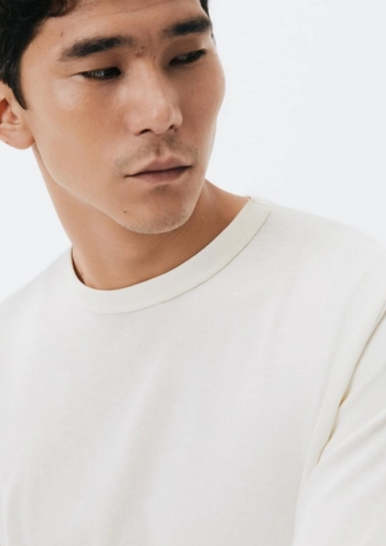 Camiseta Hering Algodão Peruano Masculina - Off White