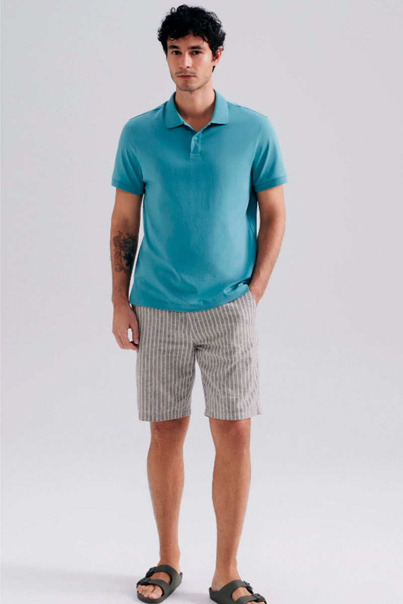 Camisa Polo Hering Básica Pima Masculina - Verde