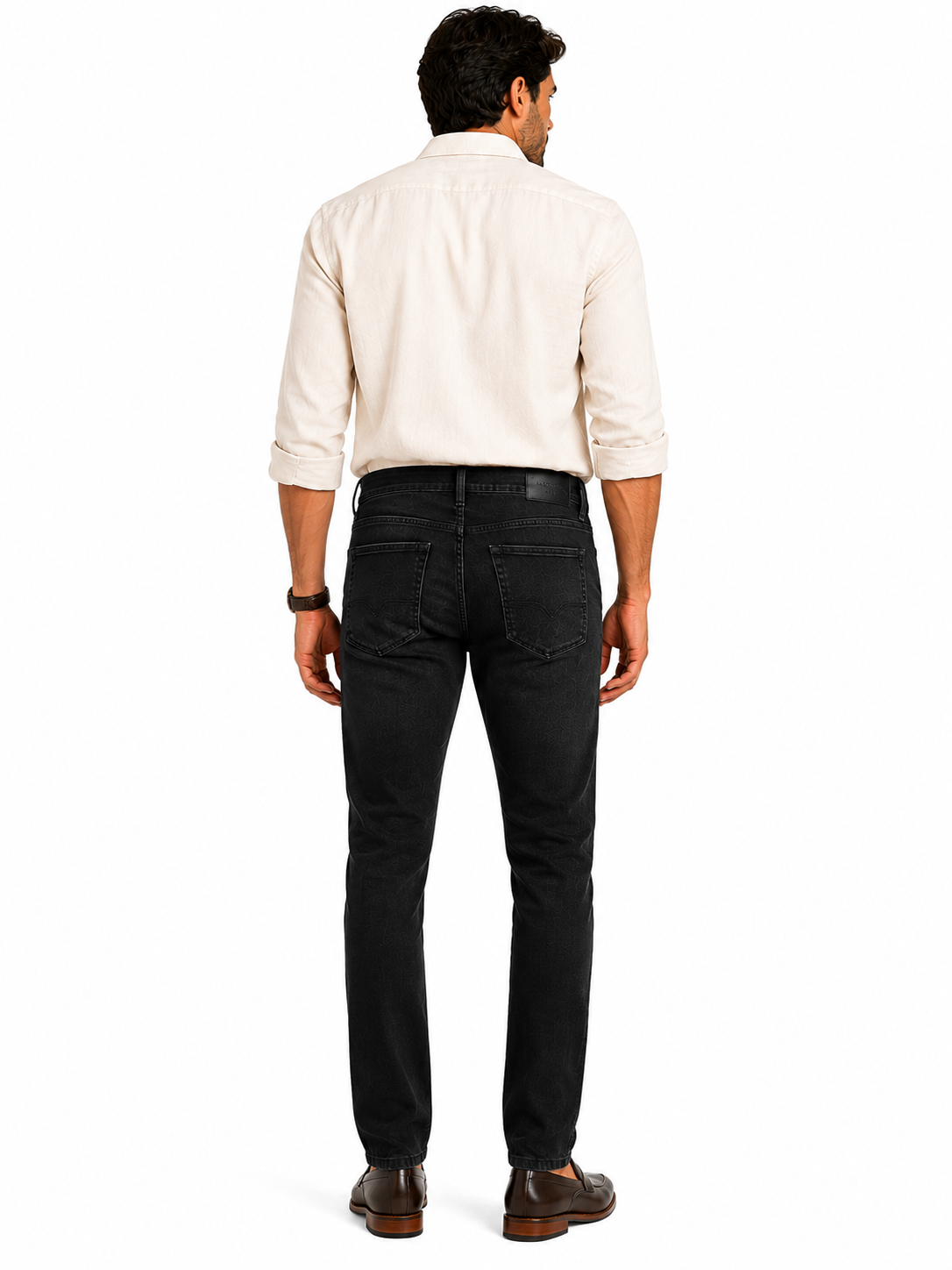 Calça Jeans Preta Masculina Slim Vide Bula