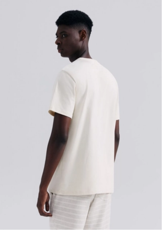 Camiseta Básica Hering Comfort Super Cotton Masculina - Bege