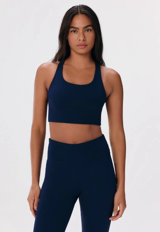 Top Esportivo Hering Feminino Hero Com Fio Lycra - Azul