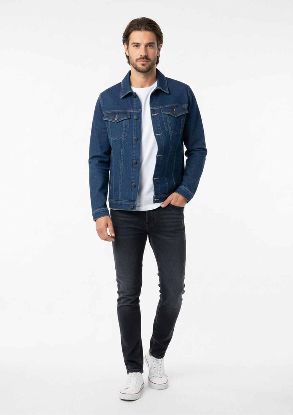 Jaqueta Trucker Jeans AD e Co Masculino - Azul