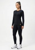 Blusa Manga Longa Térmica DC Têxtil Gola Careca Feminina - Preta