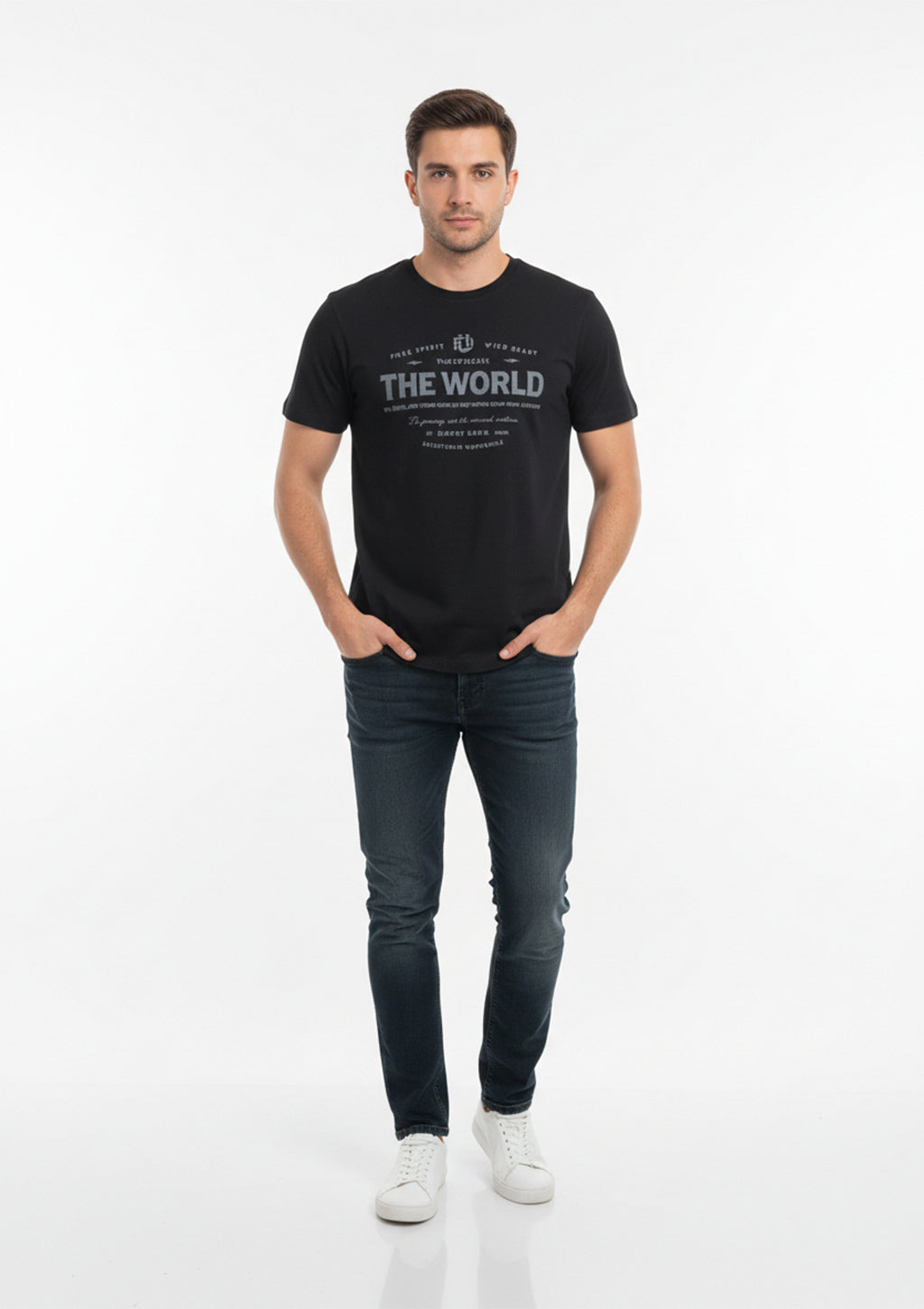 Camiseta Manga Curta Distrito Urbano Estampada Masculina