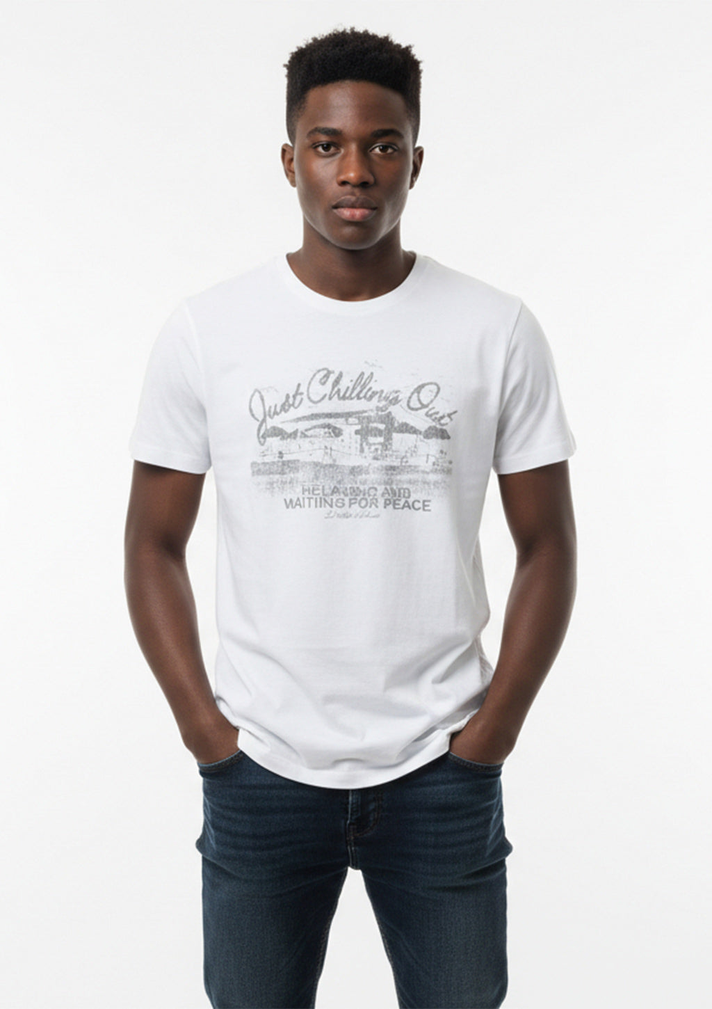 Camiseta Manga Curta Distrito Urbano Estampada Relax And Chill Masculina