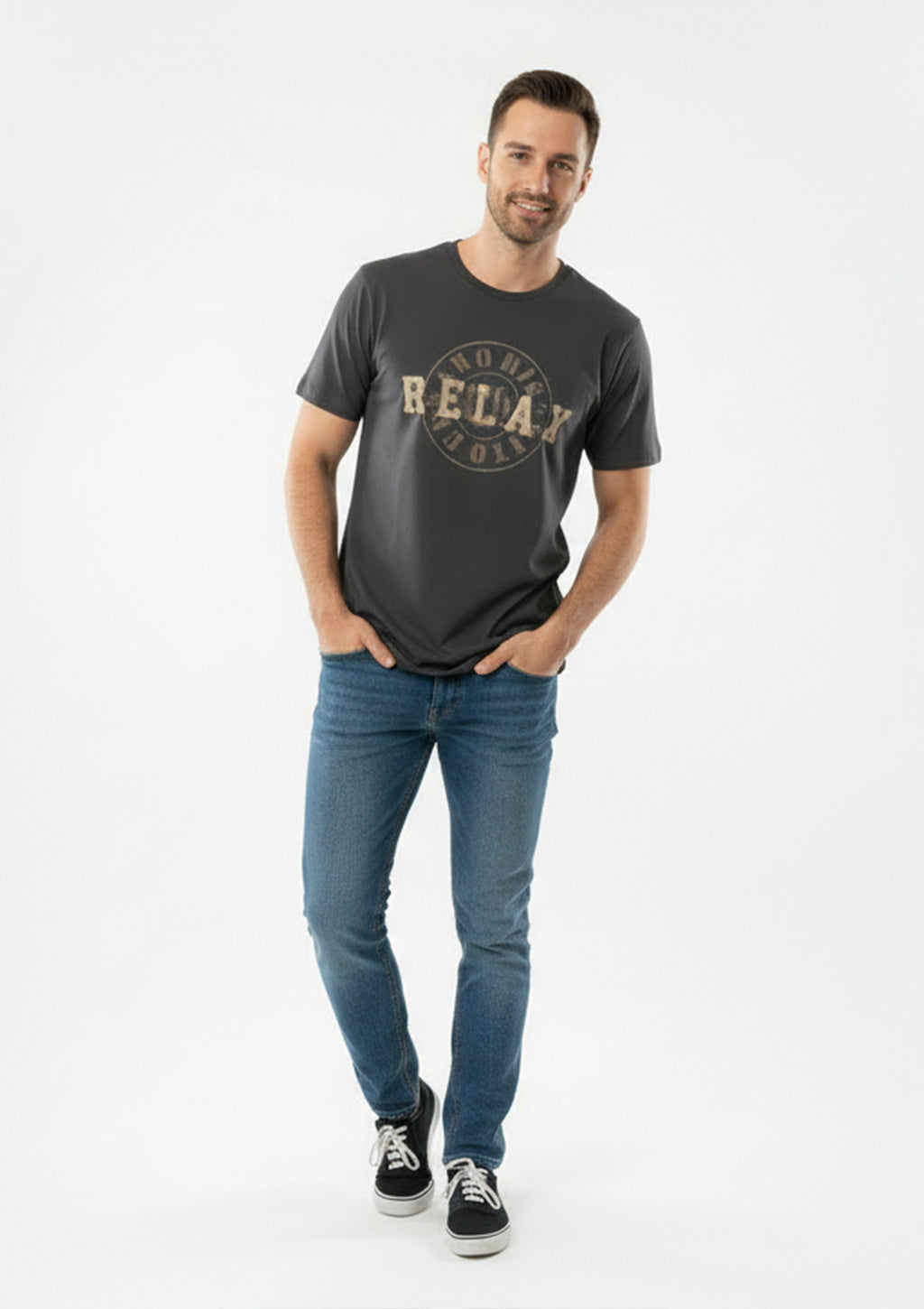 Camiseta Manga Curta Distrito Urbano Estampada Relax And Chill Masculina