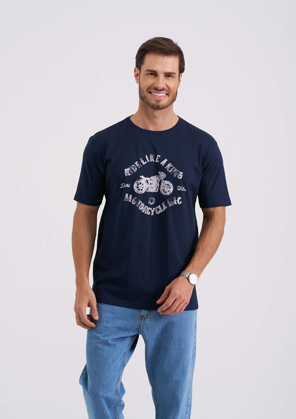 Camiseta Manga Curta Distrito Urbano Estampada Street Masculina