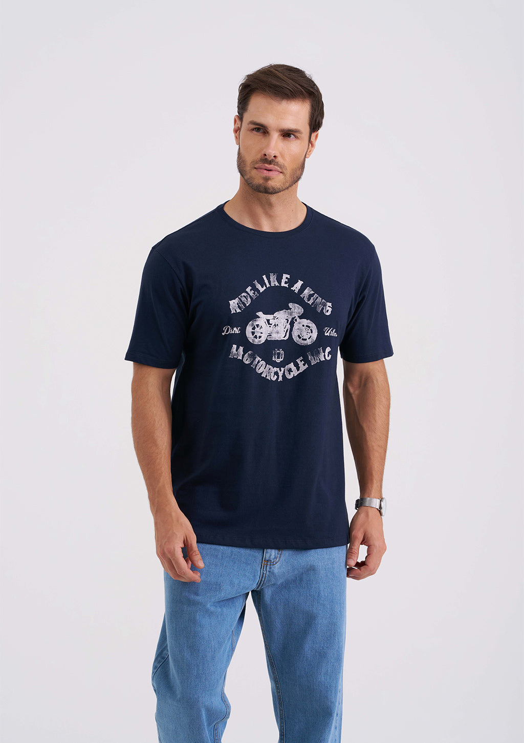 Camiseta Manga Curta Distrito Urbano Estampada Street Masculina