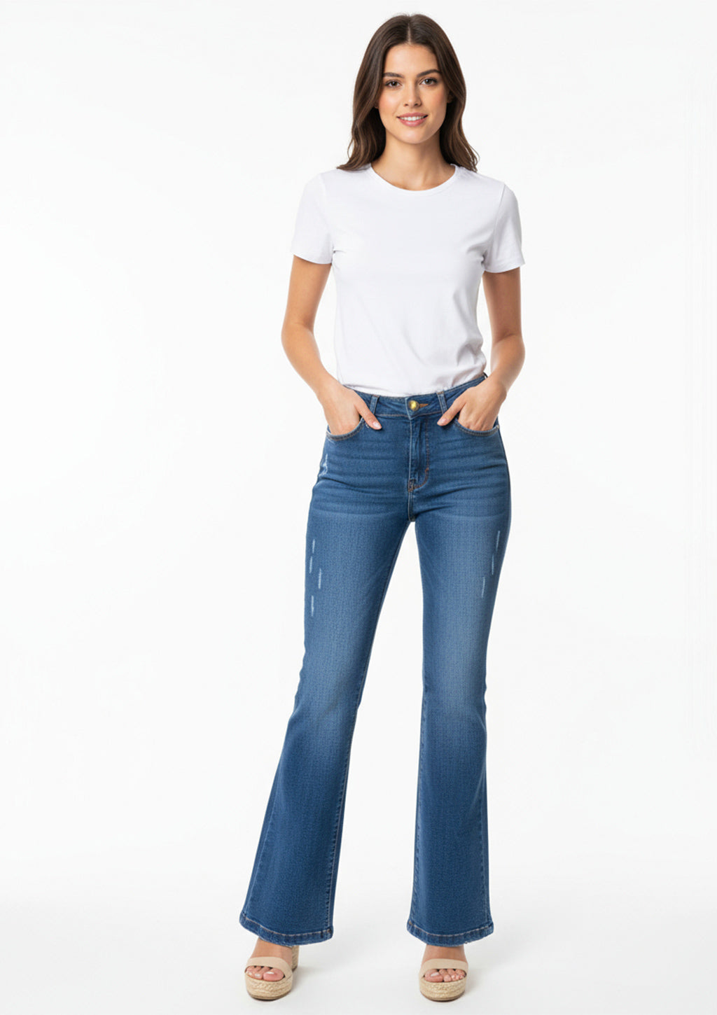 Calça Jeans Flare Kysh Feminina - Jeans