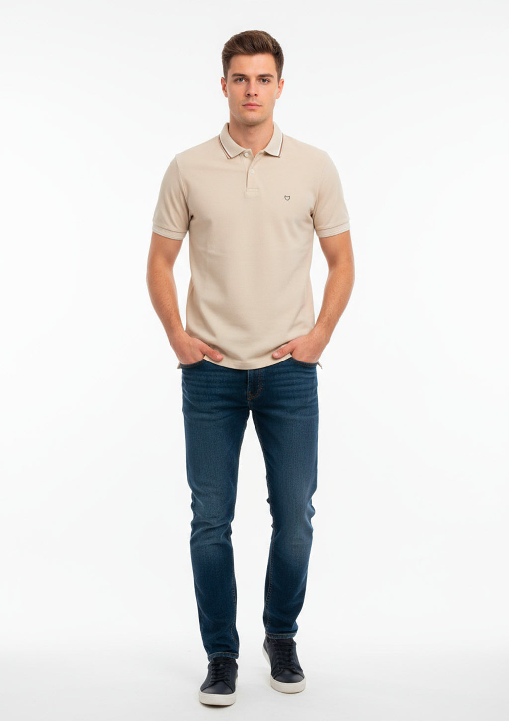 Camisa Polo Fred e Filó Com Detalhes Na Gola E Manga Masculina