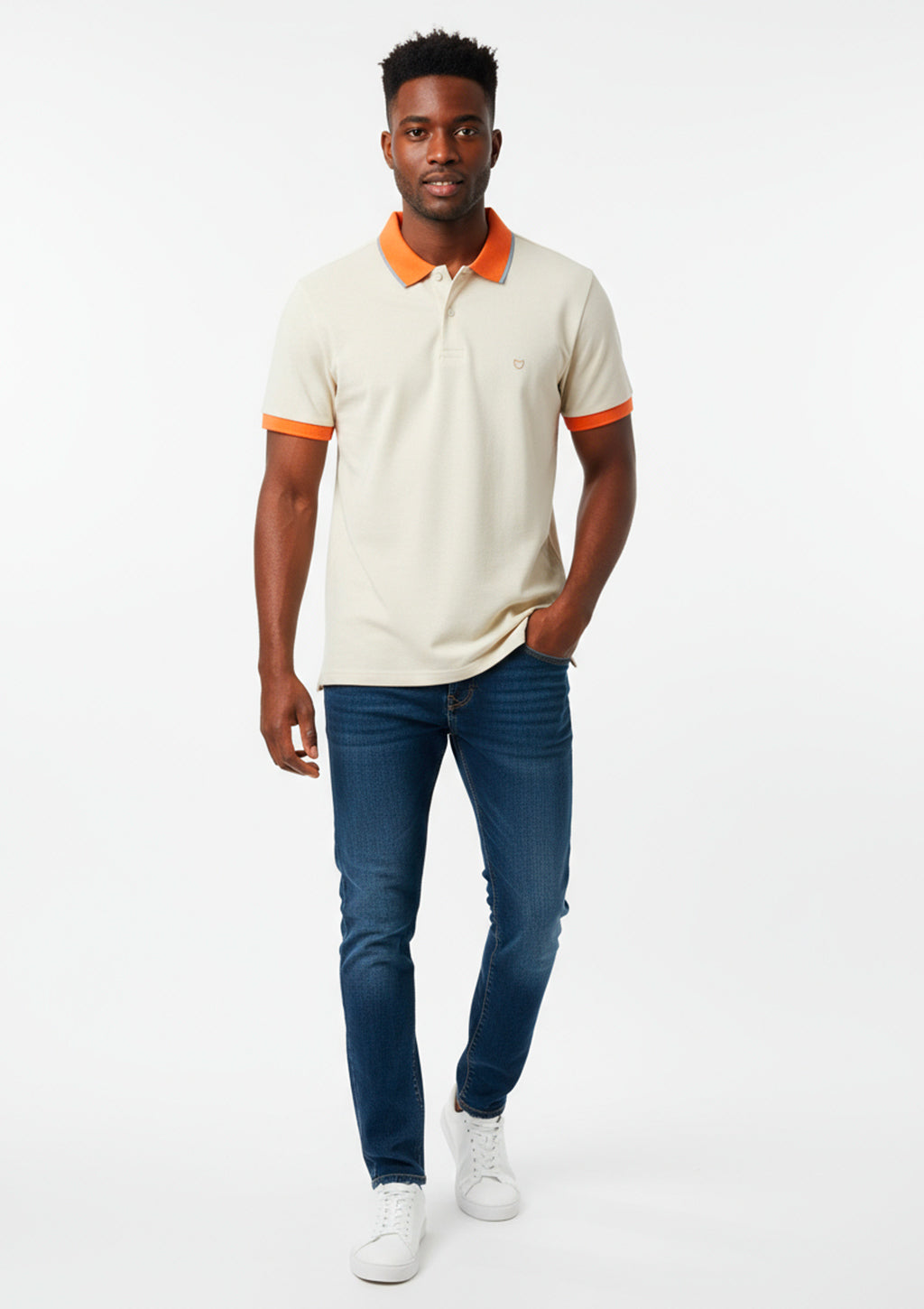 Camisa Polo Fred e Filó Com Detalhes Na Gola E Manga Masculina