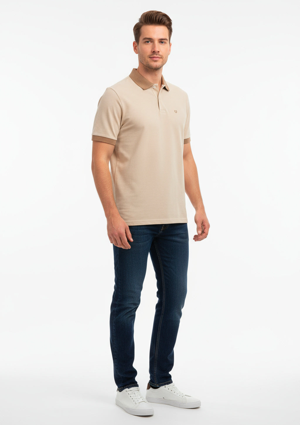 Camisa Polo Fred e Filó Com Detalhes Na Gola E Manga Masculina