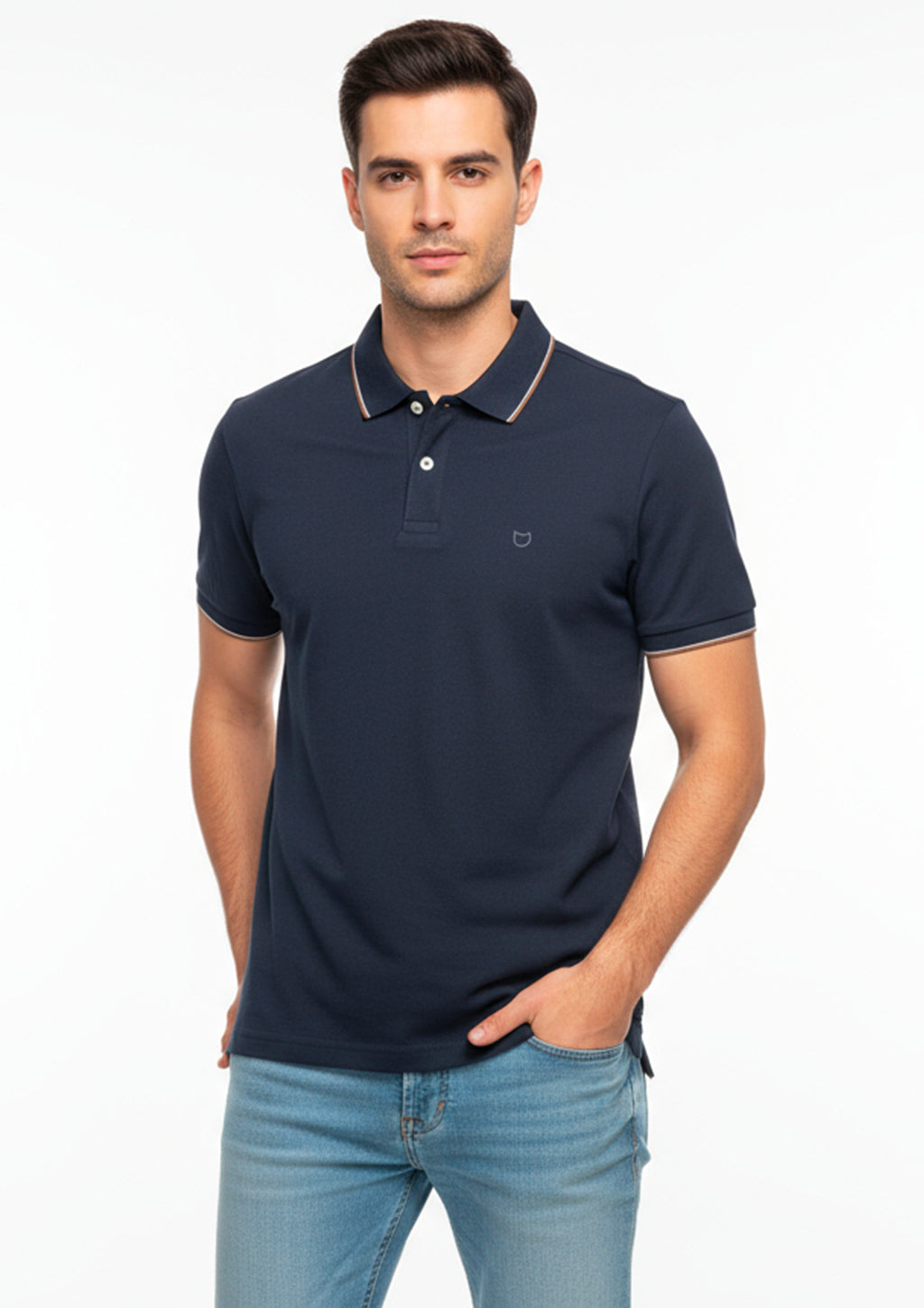 Camisa Polo Fred e Filó Com Detalhes Na Gola E Manga Masculina