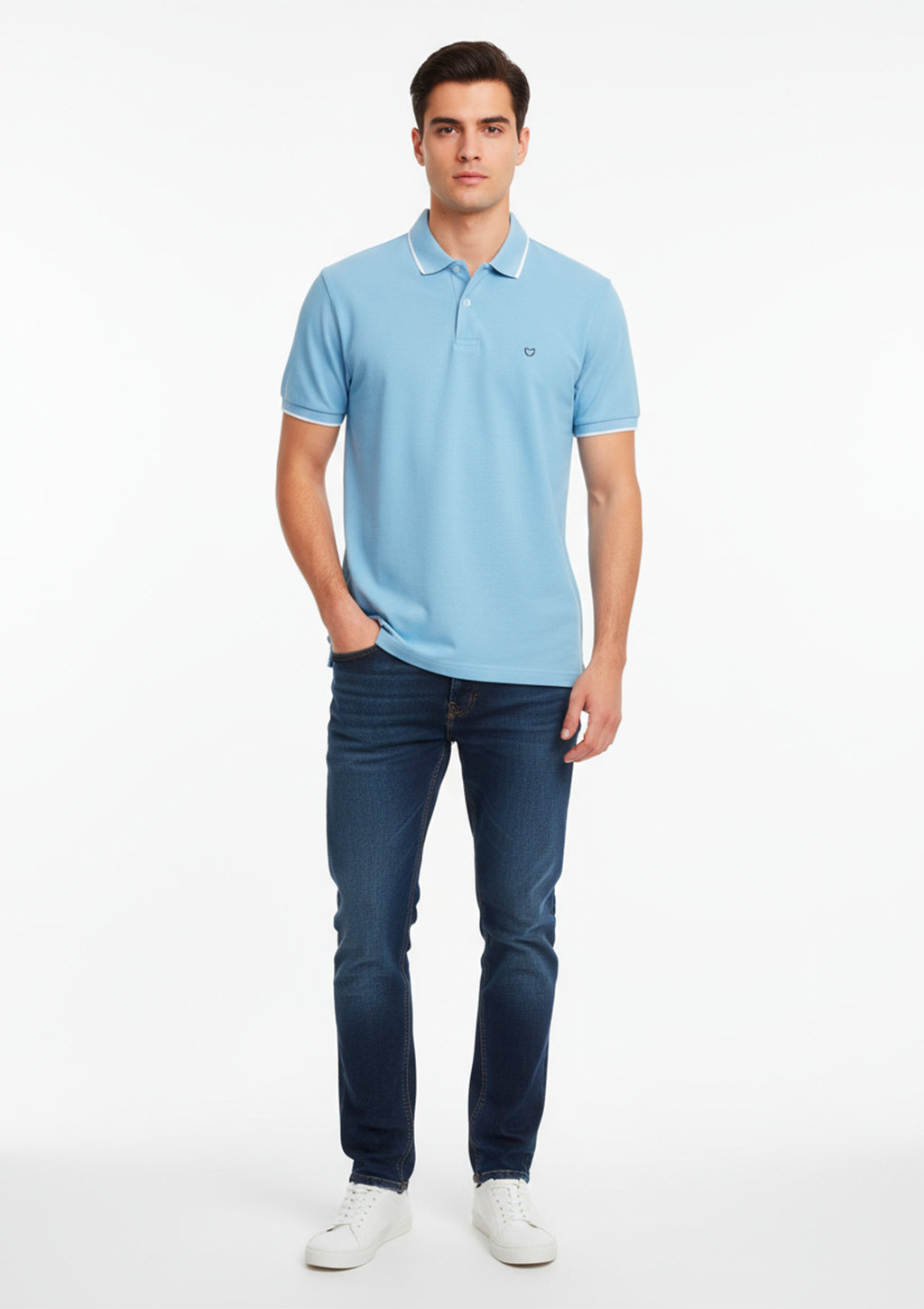 Camisa Polo Fred e Filó Com Detalhes Na Gola E Manga Masculina