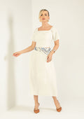 Saia Midi Cativa Gris Feminina - Cru