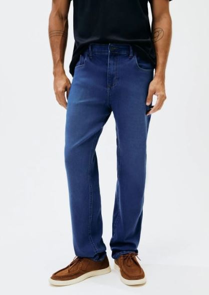 Calça Jeans Reta Soft Touch Hering Masculina - Azul