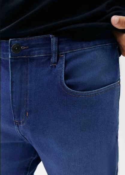 Calça Jeans Reta Soft Touch Hering Masculina - Azul