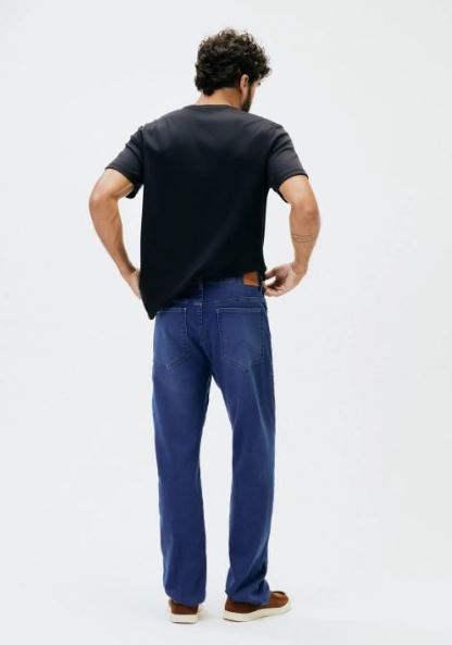 Calça Jeans Reta Soft Touch Hering Masculina - Azul