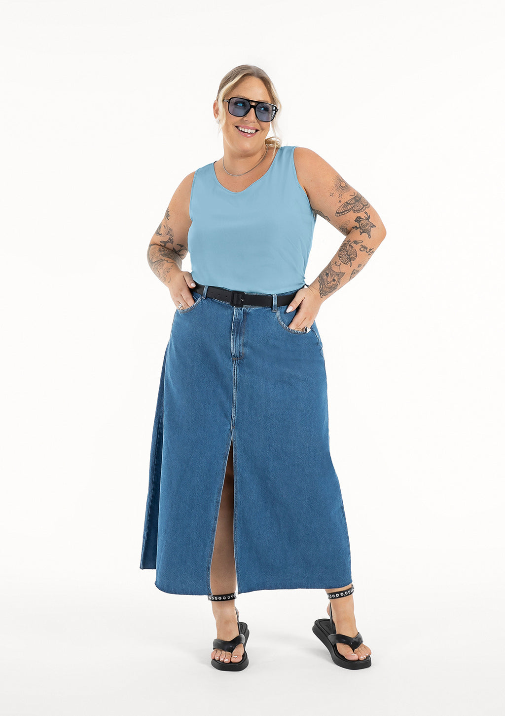 Regata Lisa Plus Size Feminina Cativa