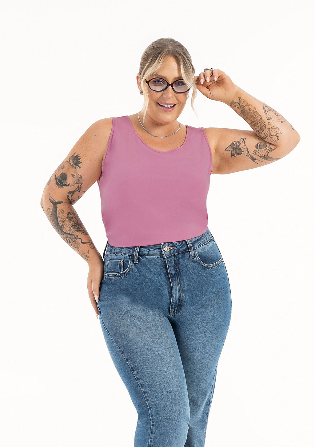 Regata Lisa Plus Size Feminina Cativa