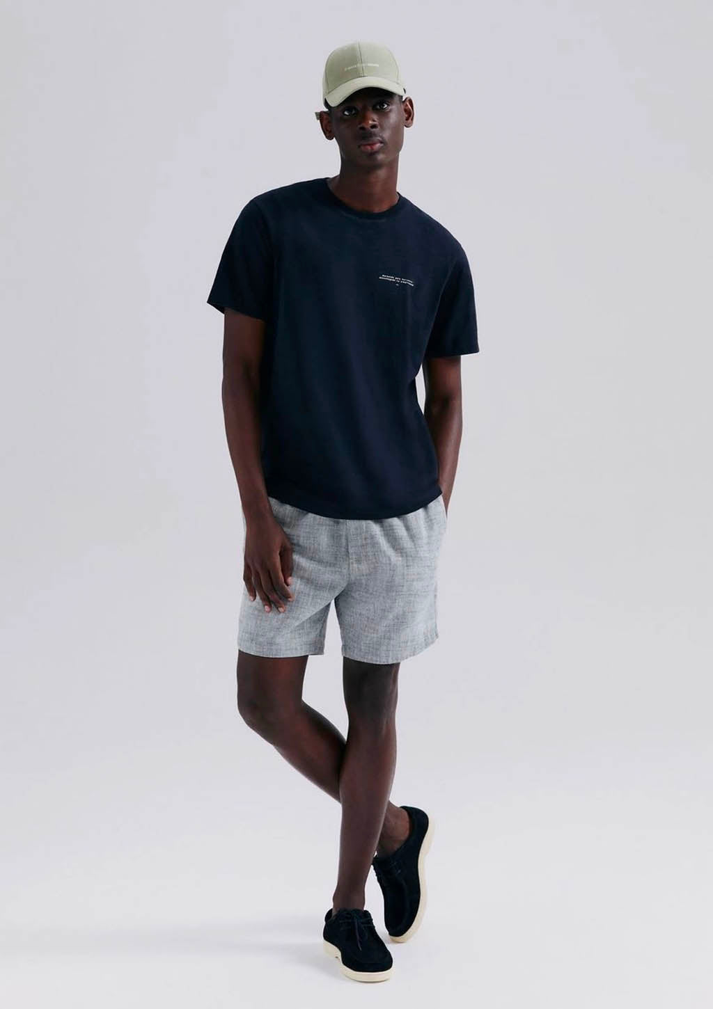 Bermuda Masculina Em Tecido Texturizado Hering - Cinza