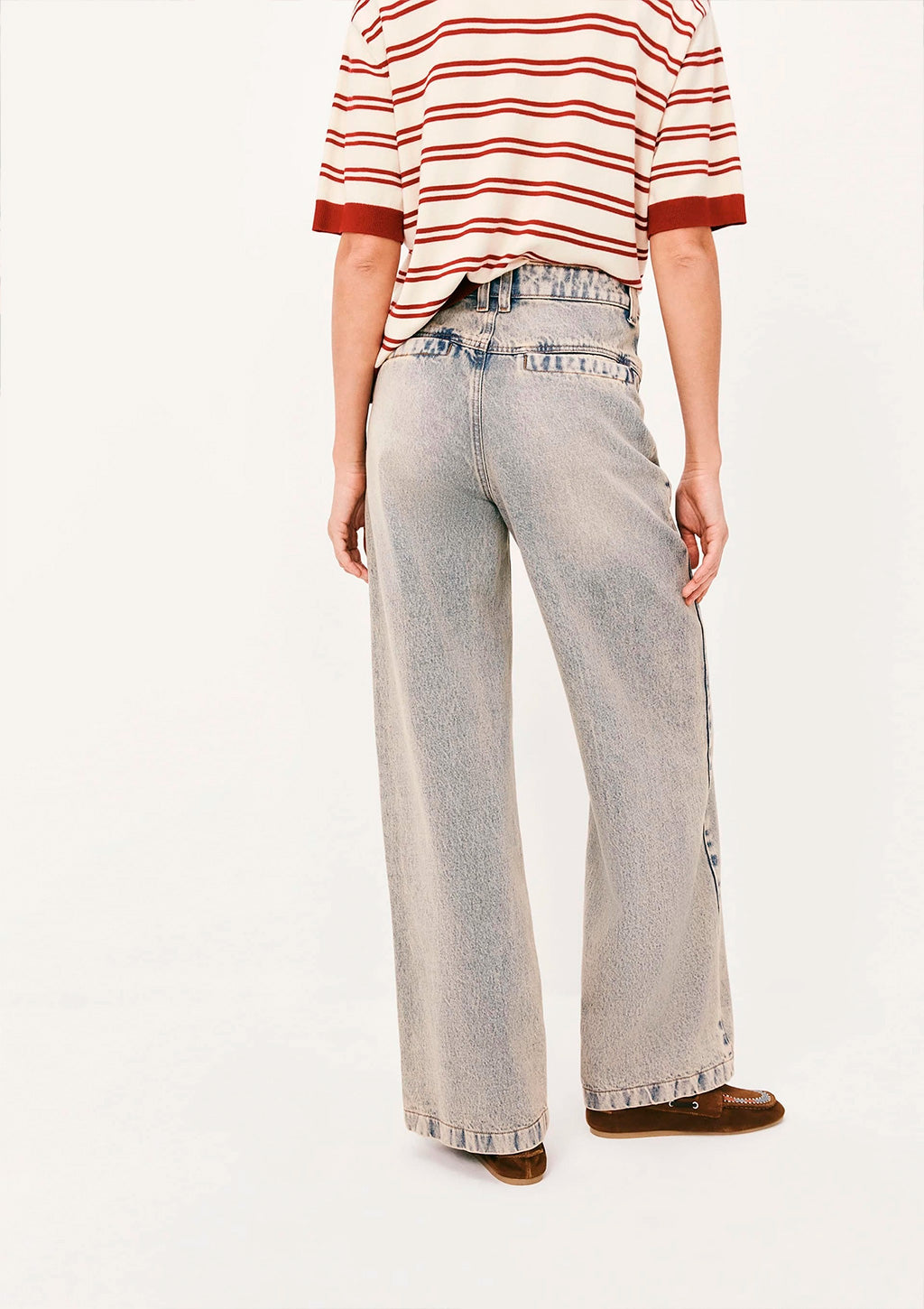 Calça Jeans Wide Leg Hering Cintura Alta Feminina - Azul