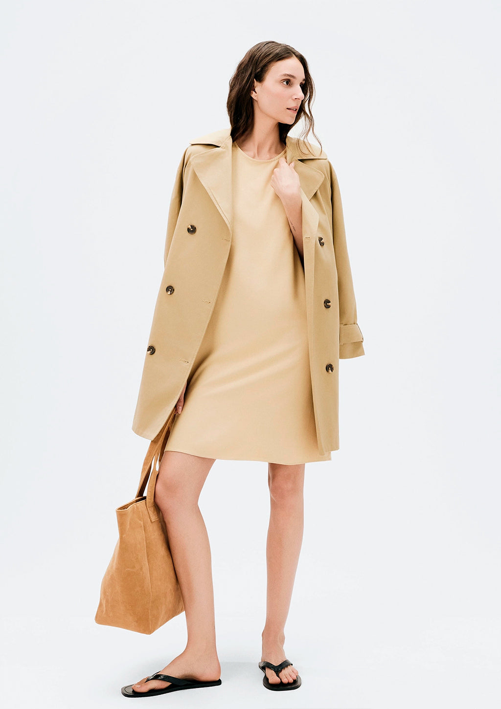 Vestido Regata Curto Hering Em Viscose Feminino - Bege