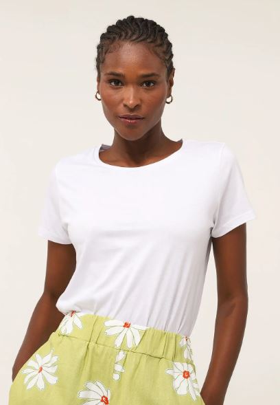 Blusa Básica Hering Feminina - Branca