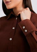 Camisa Básica Hering Feminina - Marrom
