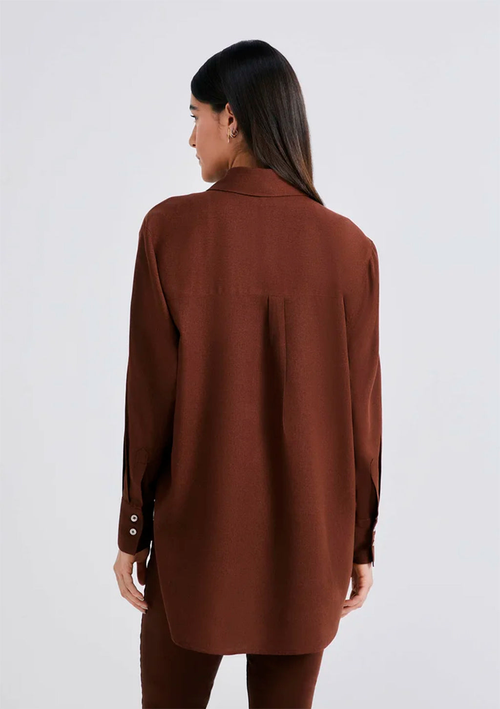 Camisa Básica Hering Feminina - Marrom
