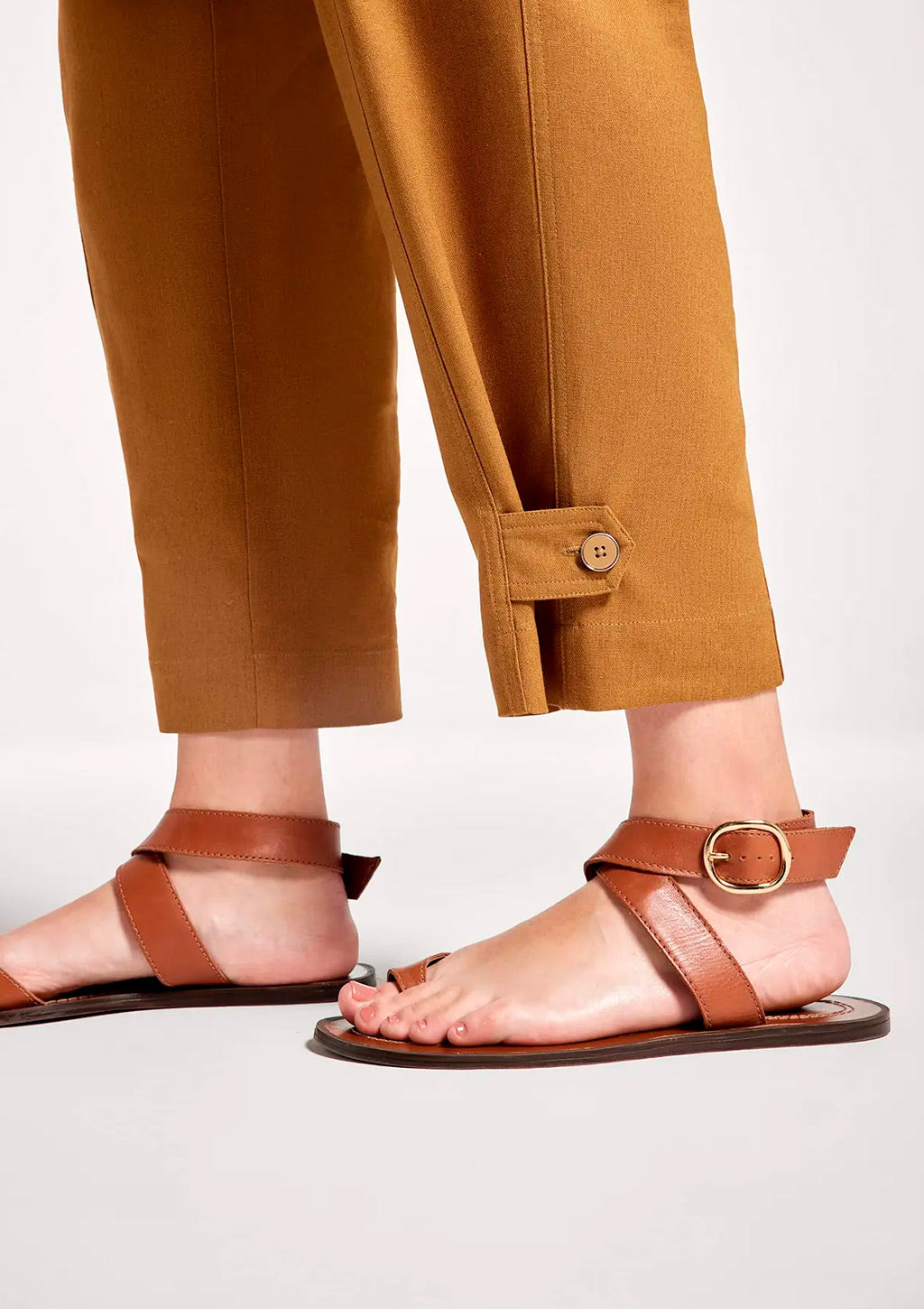 Calça Carrot Em Alfaiataria Hering Com Linho Feminina - Marrom
