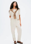 Calça Em Alfaiataria Hering Com Linho Feminina - Off-White