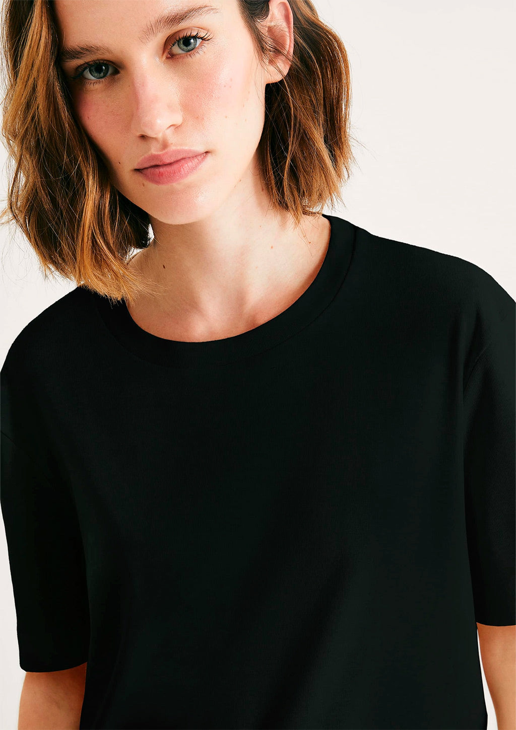 Camiseta Manga Curta Hering Malha Suedine Feminina - Azul