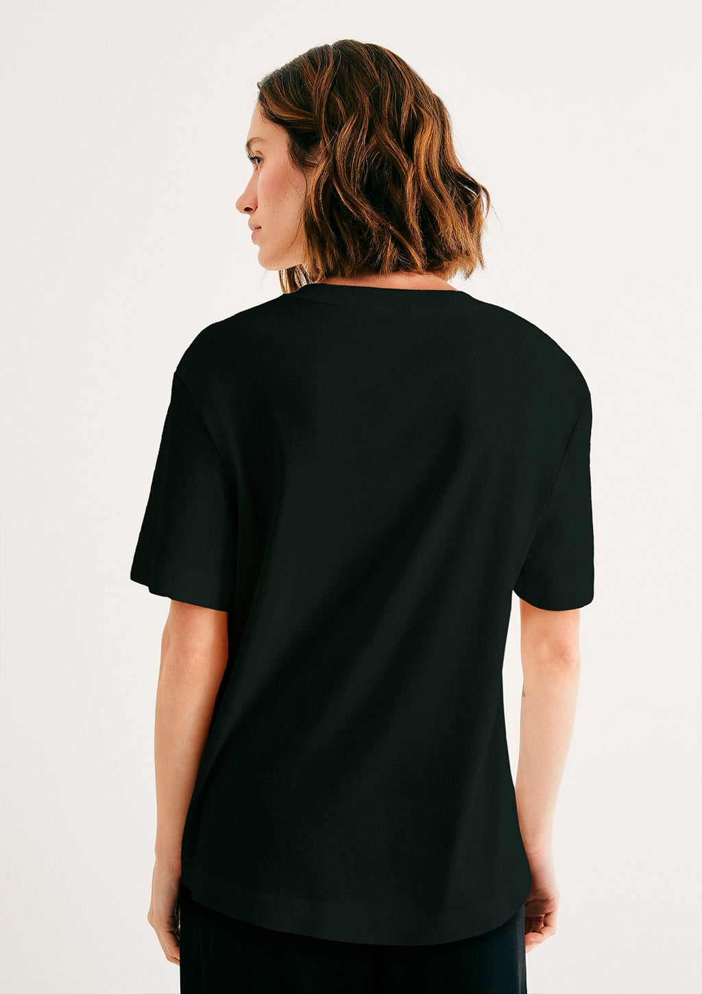 Camiseta Manga Curta Hering Malha Suedine Feminina - Azul