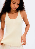 Regata Slim Hering Em Tricô Leve Feminina - Creme