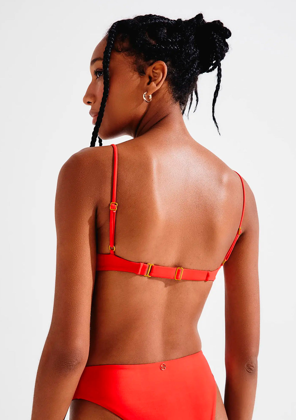 Top Biquíni Triângulo Hering Com Fio Lycra Feminino - Vermelho