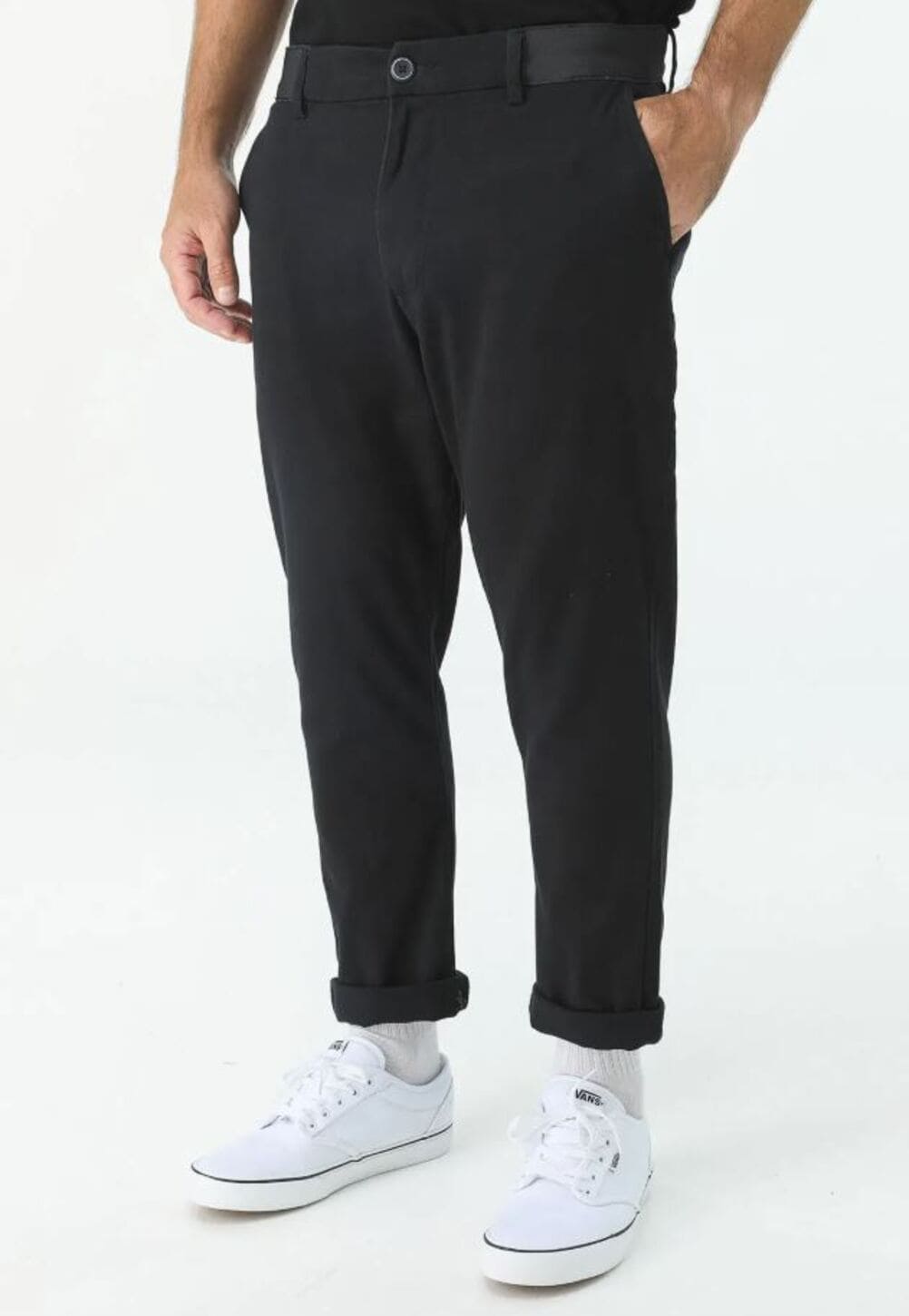Calça Sarja Hering Taper Chino Masculina  - Preta