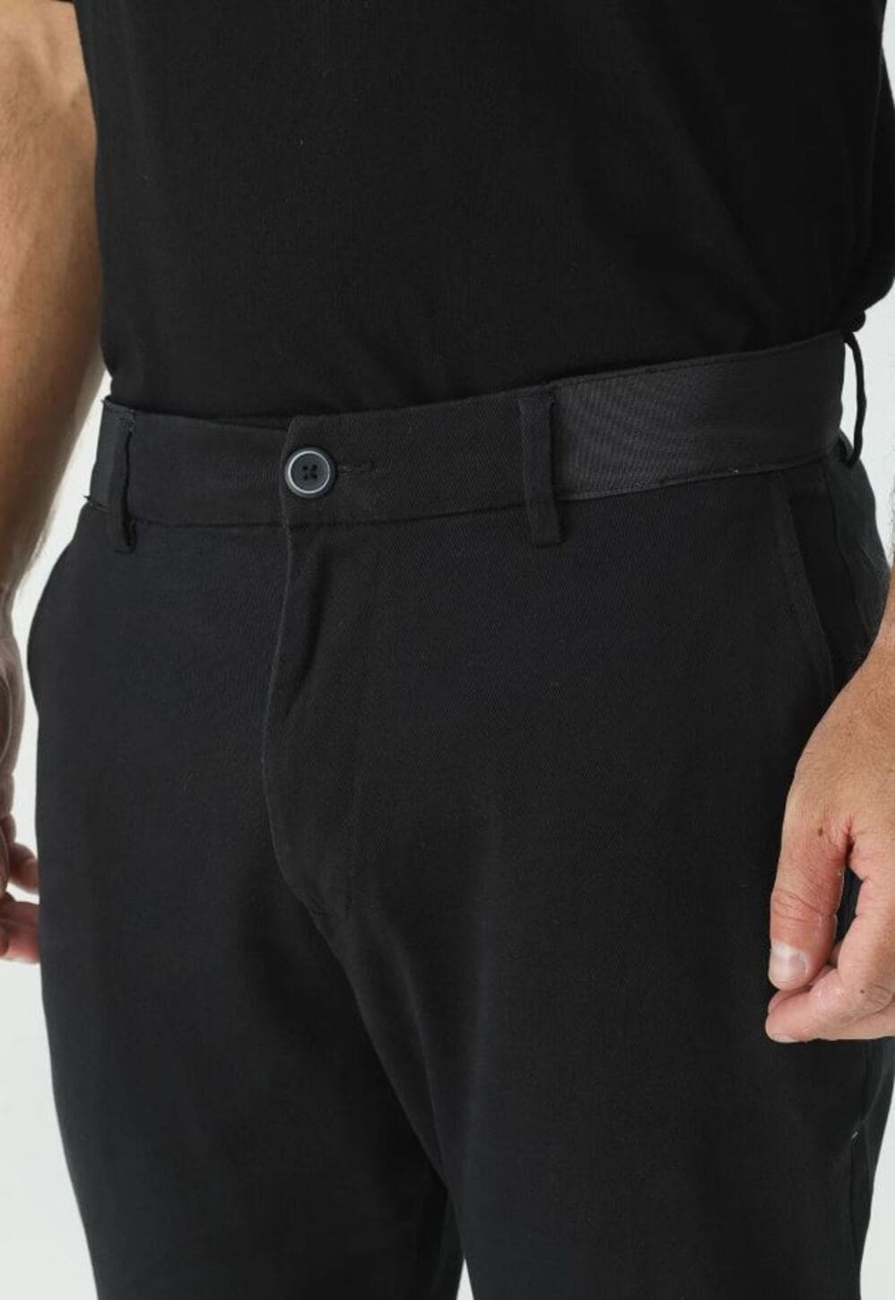 Calça Sarja Hering Taper Chino Masculina  - Preta