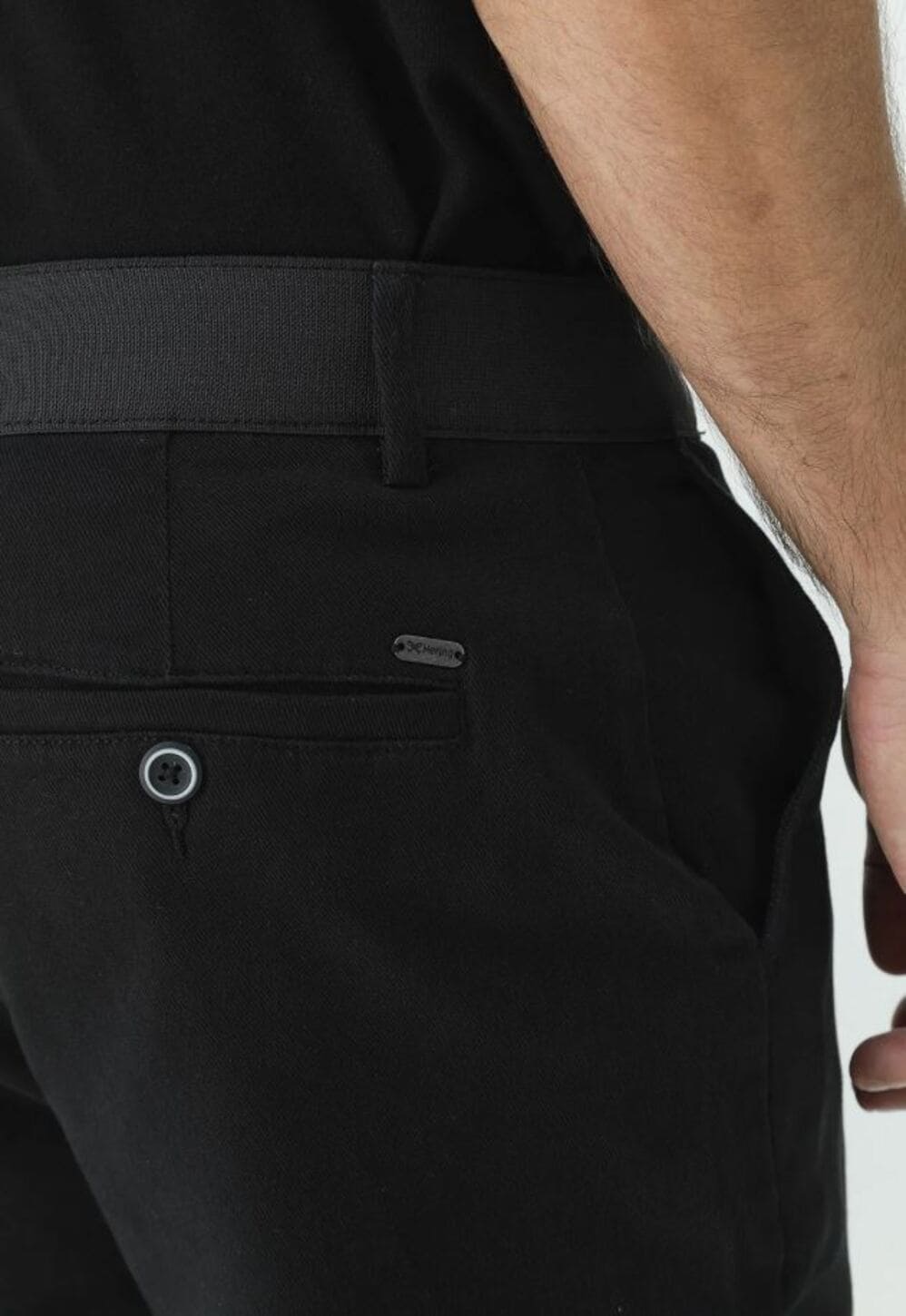 Calça Sarja Hering Taper Chino Masculina  - Preta