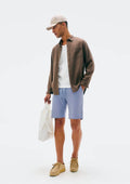 Bermuda Masculina Chino Em Linho Hering - Azul