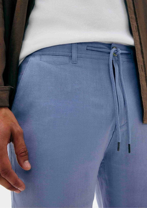 Bermuda Masculina Chino Em Linho Hering - Azul