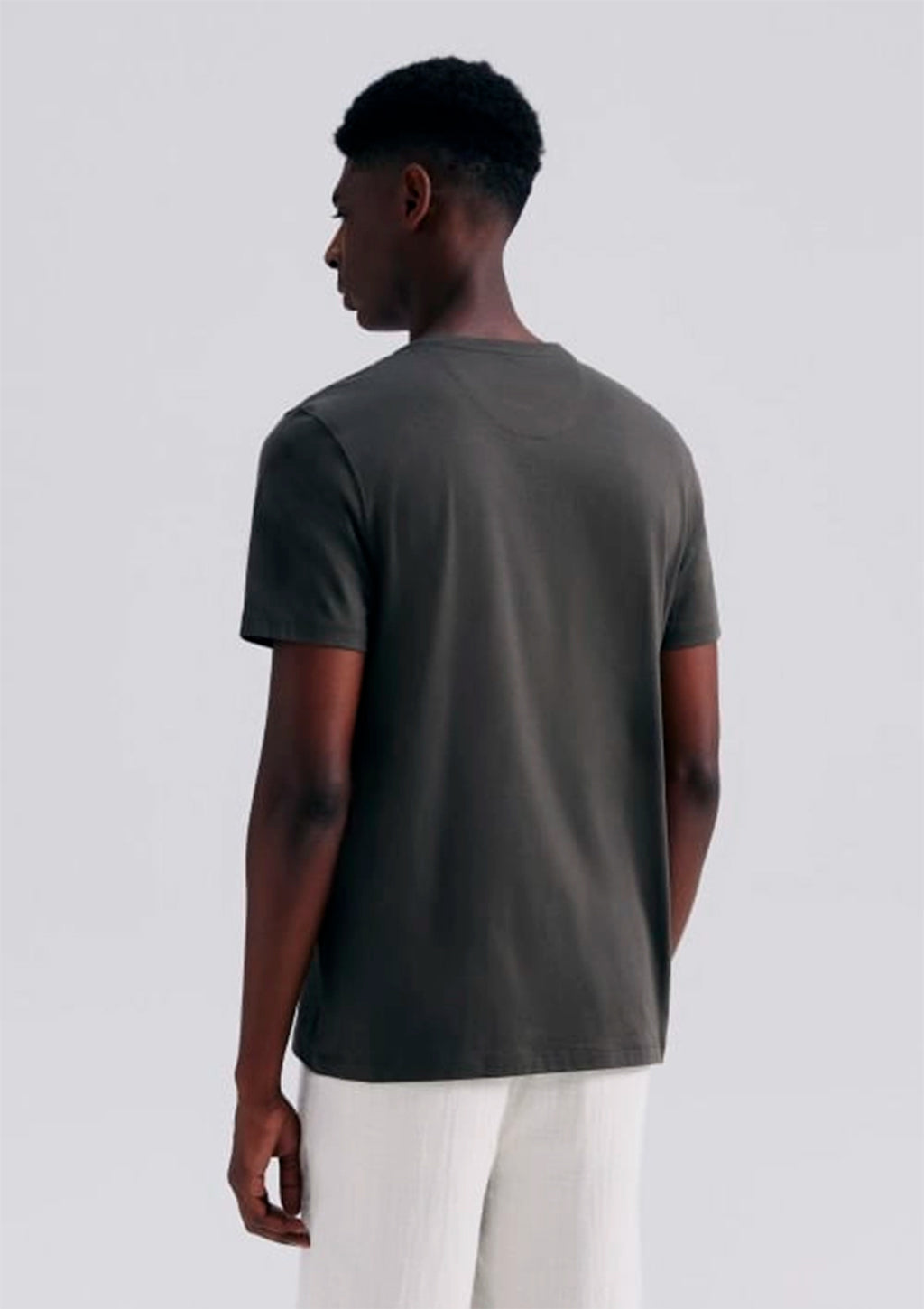 Camiseta Manga Curta Hering Pima Masculina - Chumbo