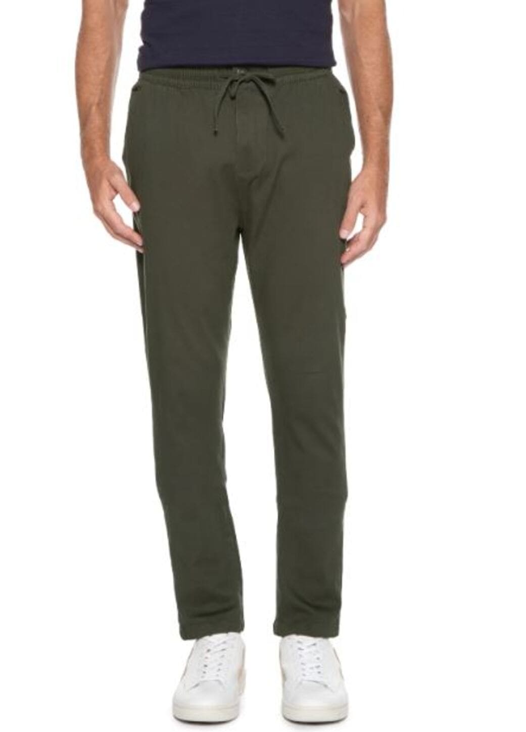 Calça Hering Taper Em Sarja Peletizada Masculina - Verde