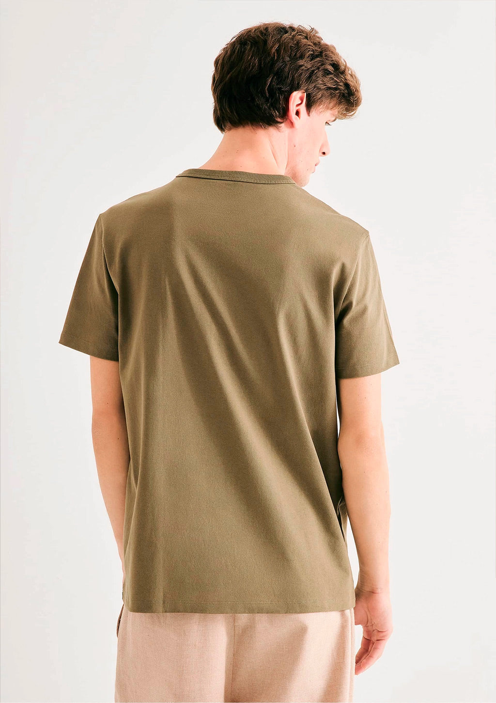 Camiseta Areia Hering Algodão Peruano Masculina - Verde Militar