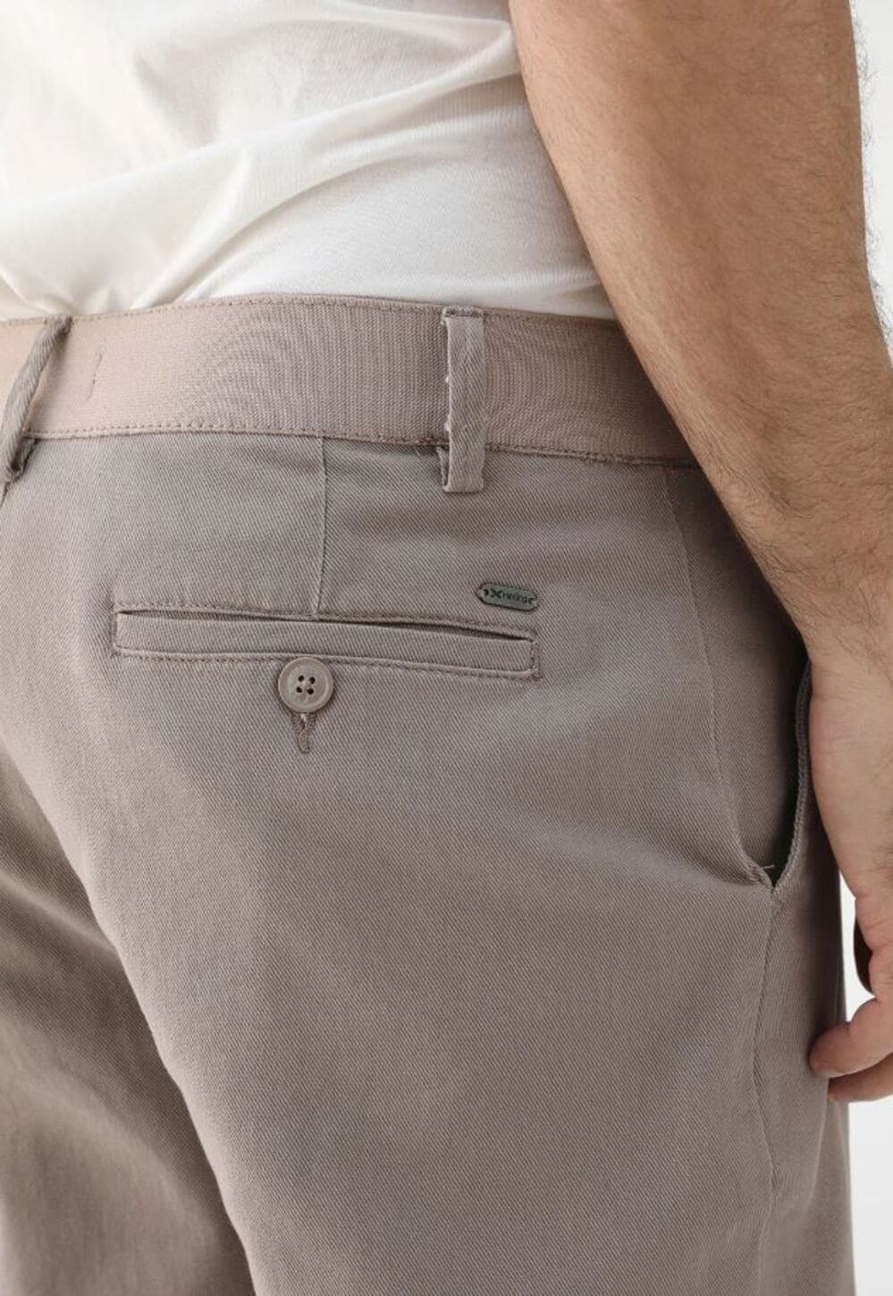 Calça Sarja Hering Taper Chino Masculina  - Bege