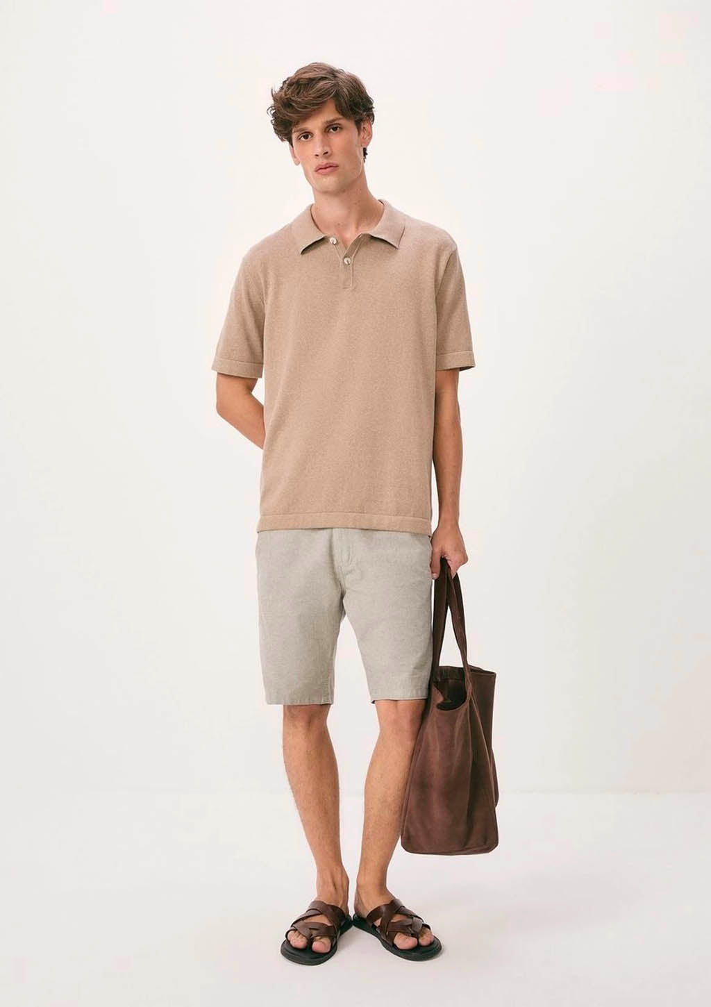 Bermuda Em Sarja Masculina Chino Hering - Cinza