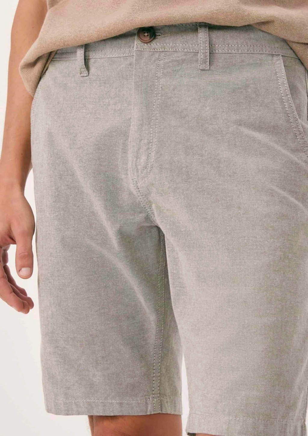 Bermuda Em Sarja Masculina Chino Hering - Cinza