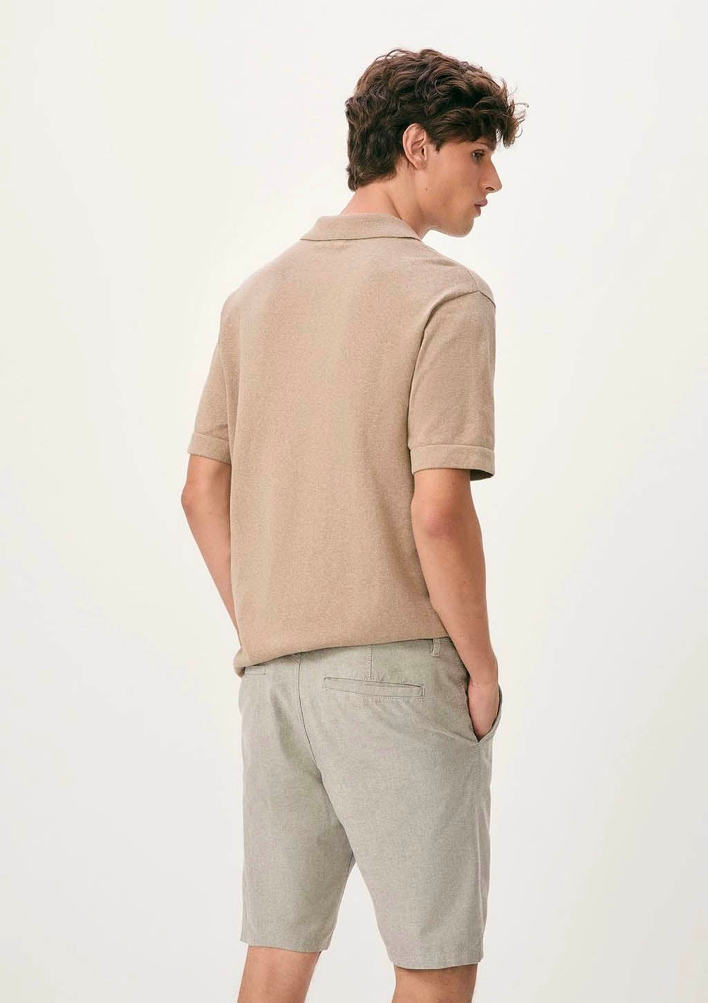 Bermuda Em Sarja Masculina Chino Hering - Cinza