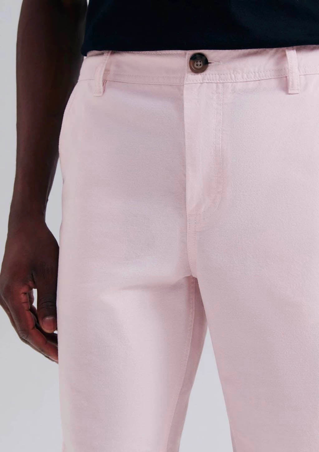 Bermuda Masculina Chino Em Fio Tinto hering - Rosa